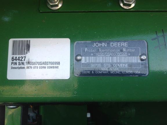 2014 John Deere S670